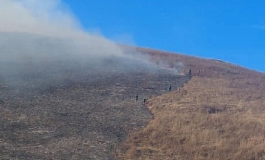 Ճամբարակ-Թթուջուր հատվածում 3 օջախով այրվում է խոտածածկ տարածք. ՆԳՆ