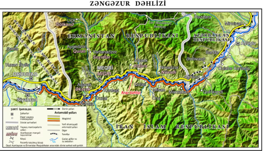 «Ադրբեջանի քարտեզագիրներ» ասոցիացիան պատրաստել է այսպես կոչված «Զանգեզուրի միջանցքի» քարտեզը