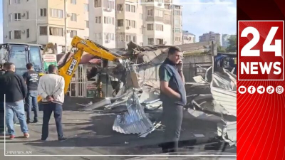 Երևանի քաղաքապետարանը քանդում է Գնունու շինանյութերի շուկայի տաղավարները