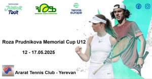 Մայիսի 12-17-ը «Արարատ» թենիսի ակումբում կկայանա Tennis Europe-ի մինչև 12 տարեկանների` Ռոզա Պրուդնիկովայի անվան միջազգային հուշամրցաշարը
