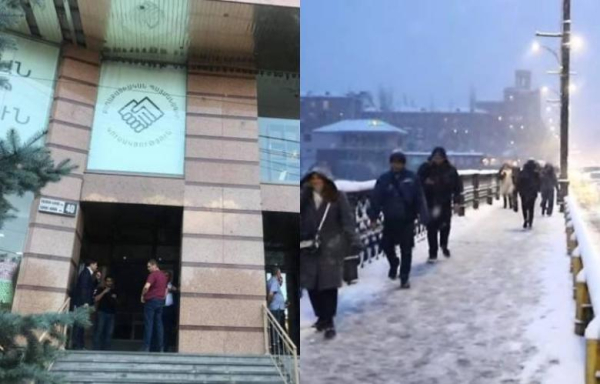 «Հրապարակ». ՔՊ գրասենյակ տանող հատվածը մաքրել են, քաղաքացիներին թողել մերկասառույցի վրա